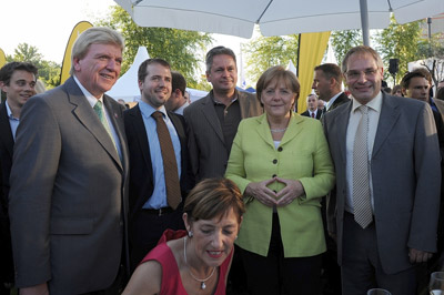 Ministerpräsident Buffier, Bundeskanzlerin Merkel und Dr. Fera