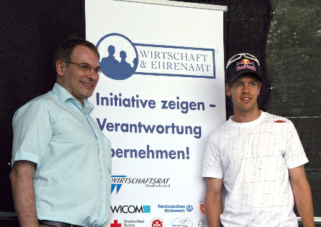 Sebastian Vettel und Dr. Brian Fera